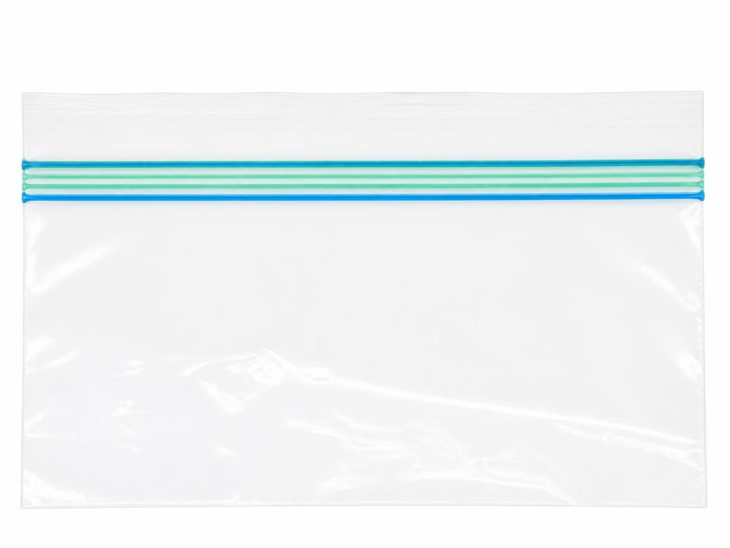 50 Double Lock Grip Seal Bags 13x15 Clear Poly Plastic Resealable Zipper Baggies - Image 2