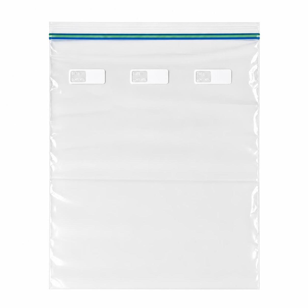 50 Double Lock Grip Seal Bags 13x15 Clear Poly Plastic Resealable Zipper Baggies - Image 5