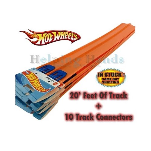 Hot Wheels Car Track Mega Set. 20' Feet Of Hot Wheel Track & 10 Track Connectors - Image 7