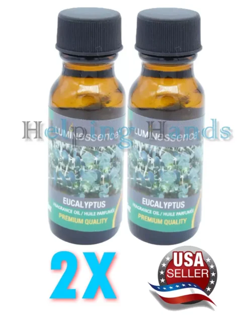 Luminessence "Eucalyptus" Scented Fragrance Oil 0.5 oz Bottles - Lot OF 2