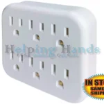 New 6 Outlet Power Block Heavy Duty Multi Electric 3 Prong 15A, 125V, 60Hz 1875W