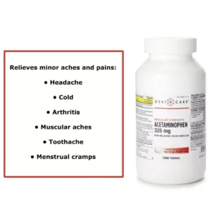 Geri-Care Pain Relief 325 mg Acetaminophen Tablets 1000 Count Per Bottle - Image 2
