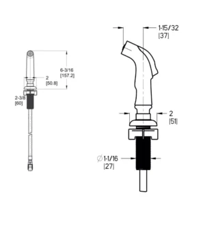 OEM Pfister LF-WK1-680C Cagney Kitchen Faucet Side Spray Kit - Polished Chrome - Image 4