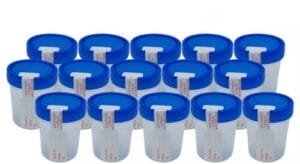 500 Specimen Container with Screw on Leak Resistant Lid Urine Collection 120mL - 4oz