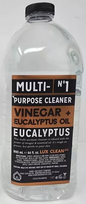 Lux Clean Co No 1 Vinegar & Eucalyptus Oil Multi-Purpose Cleaner REFILL 64 oz - Image 2