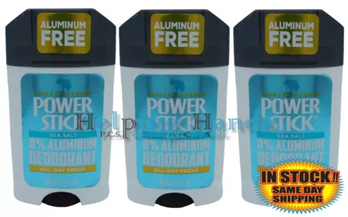 3 Power Stick SEA SALT Deodorant Aluminum Free All Day Odor Protection 2.5 Body