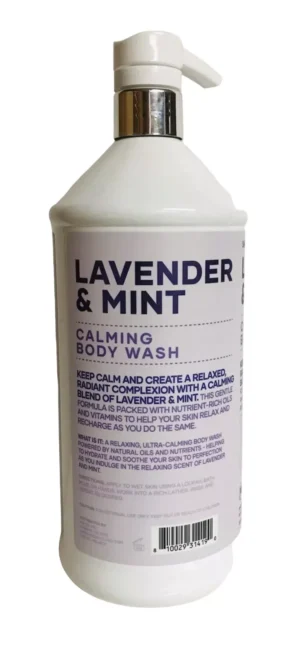 Smith & McCloud Calming Relaxing Lavender & Mint Pure Natural Body Wash 32oz - Image 3