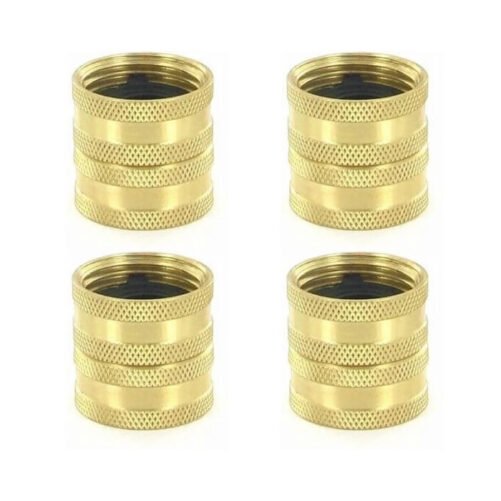 Aqualine Leak-Free 3/4 FHT Brass Swivel Hose Couplings 4 Pack