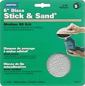 5 Norton 48910 Sanding Disc 80 Grit Stick & Sand Non-pigmented - Image 2