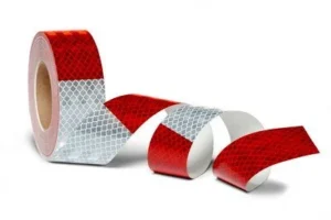 3M Flexible Prismatic Conspicuity Markings 913-32 Red/White, DOT, 2 in x 150 FT