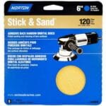 5 Norton Stick & Sand 6 in. A290 Sandpaper PSA Disc 120 Grit 48909