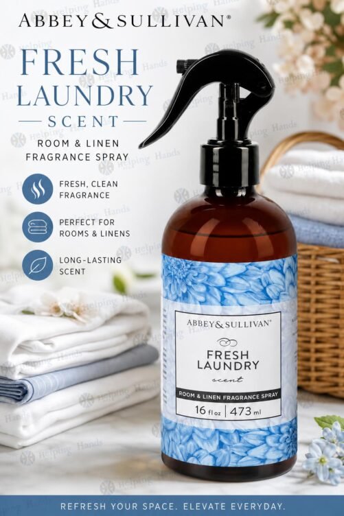 Fresh Laundry Scent Room & Linen Fragrance Spray 16 oz Abbey & Sullivan