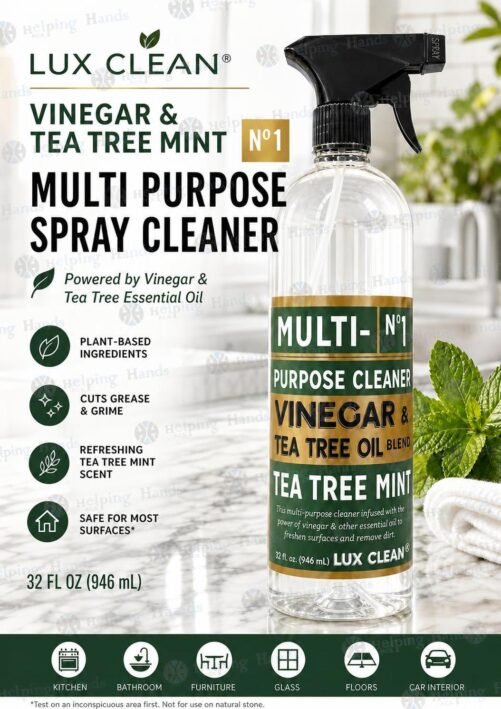 Lux Clean Vinegar & Tea Tree Mint No 1 Multi Purpose Spray Cleaner 32 fl oz
