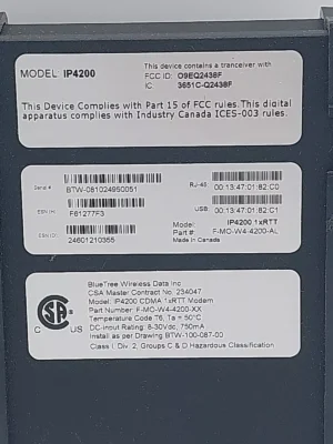 RED LION CONTROLS F-MO-W4-4200-XX / FMOW44200XX IP4200 1xRTT WIRELESS MODEM - Image 7