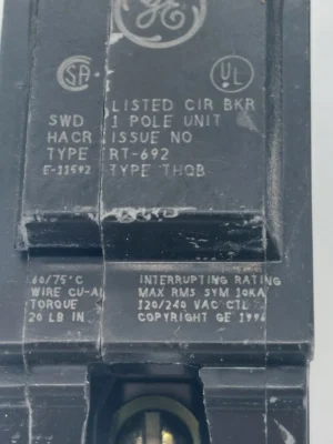 17 GE THQB120 Circuit Breaker RT-692 1 Pole 20 Amp E-11592 HACR THQB - Image 5