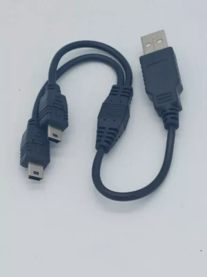 3 NEW Dual Y MINI USB Splitter Charge Cable Power up to Two MINI USB Devices 11" - Image 4