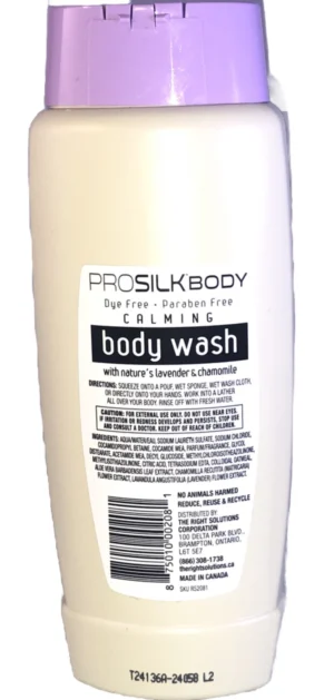 Pro Silk. Stress Relief Deep Hydrating Body Wash. 16 oz Lavender Chamomile - Image 3