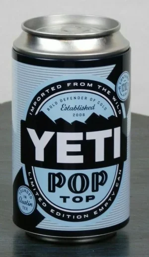 YETI Pop Top, Limited Edition, "Empty Can Contains 12oz Air" Storage Stash Can - Image 2