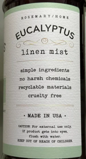 ROSEMARY HOME Aromatherapy EUCALYPTUS ROOM LINEN MIST Fabric SPRAY 32oz - Image 3