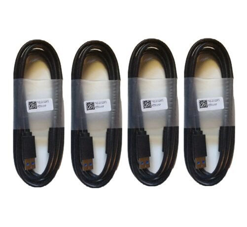 LOT of 4 Dell 6ft USB 3.0 Type A to B Male to Male Printer Scanner Cable Cord