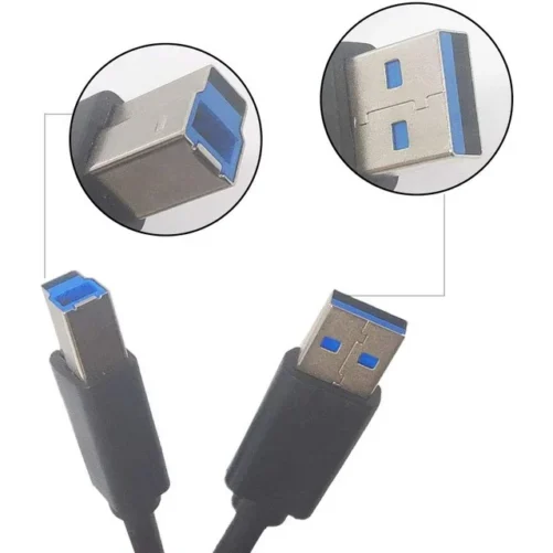 Dell 6ft USB 3.0 Type A to B Male to Male Printer Scanner Cable Cord