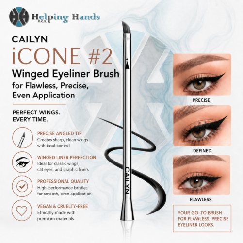 Cailyn iCONE #2 Winged Eyeliner Brush for Flawless, Precise, Even Application