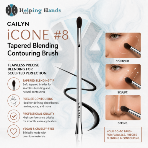 Cailyn iCONE #8 Tapered Blending Contouring Brush for Flawless Precise Blending
