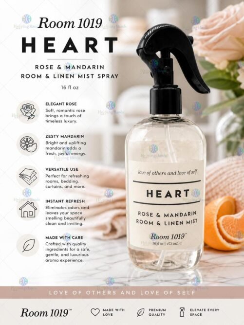 Room 1019 Heart Rose & Mandarin Room And Linen Mist Spray 16 fl oz