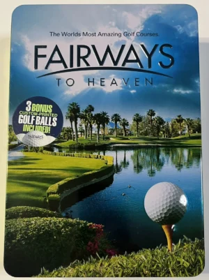 Fairways to Heaven Golfing Around the World 5 DVD Set Collector Tin & Golf Balls