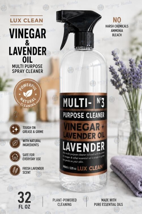 Lux Clean Vinegar & Lavender Oil No 3 Multi Purpose Spray Cleaner 32 fl oz