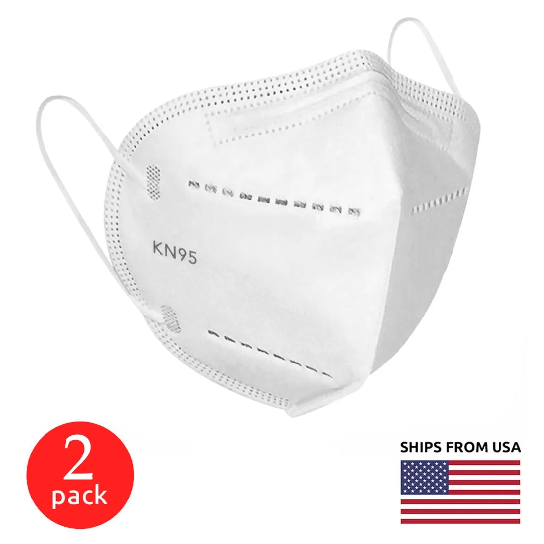 KN95 Face Mask Medical Protective Device 2 Masks Per Package - Image 3