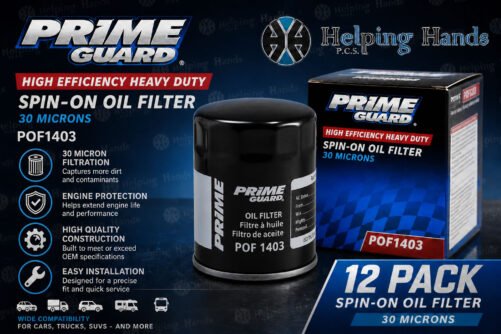 12 Prime Guard POF1403 High Efficiency Heavy Duty Spin-On Oil Filter 30 Microns