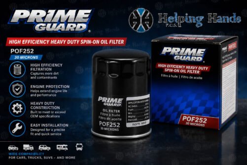 Prime Guard POF252 High Efficiency Heavy Duty Spin-On Oil Filter 30 Microns