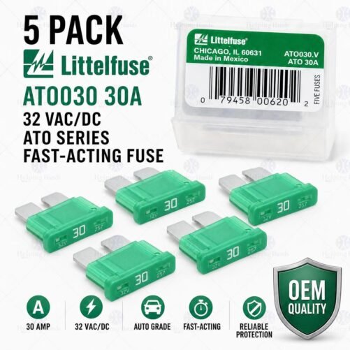 5 Pack - Littelfuse ATO030 30A, 32 VAC/DC, ATO Series Fast-Acting Fuse