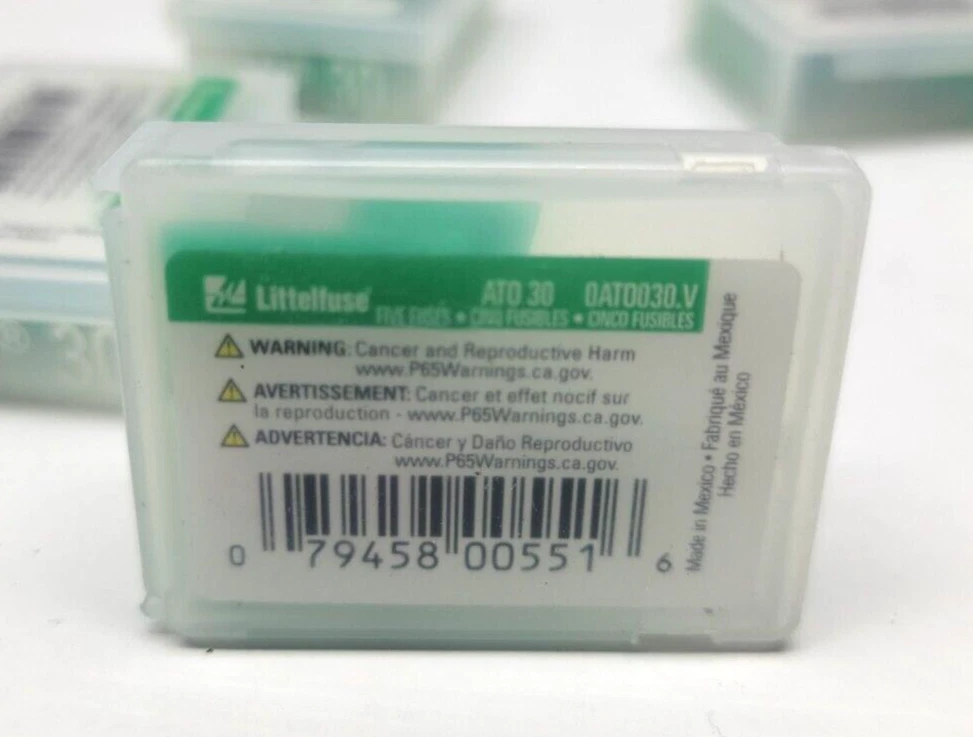 5 Pack - Littelfuse ATO030 30A, 32 VAC/DC, ATO Series Fast-Acting Fuse - Image 2