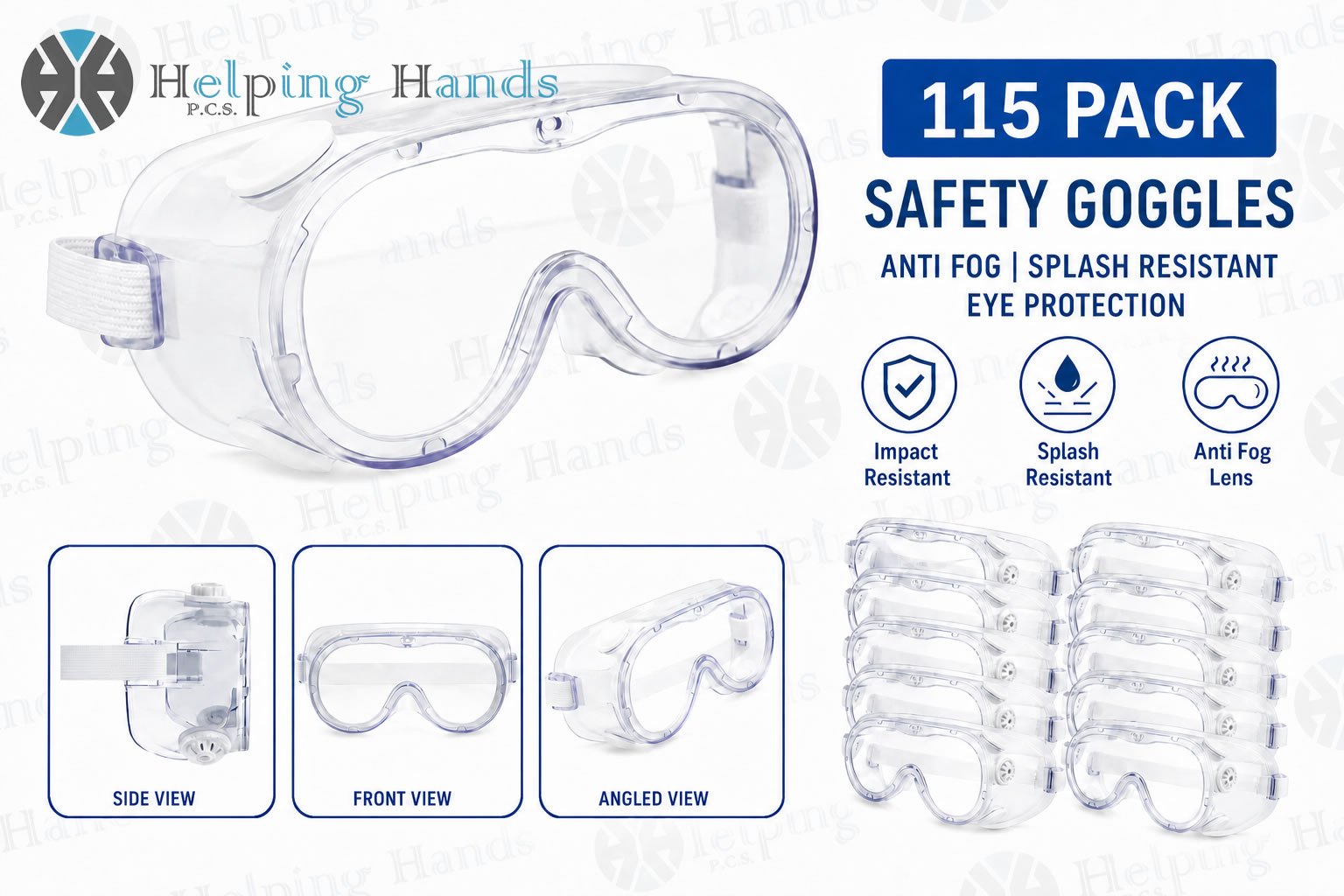 115 x Safety Goggles Anti Fog Splash Resistant Safety Goggles, Eye Protection