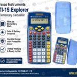 Texas Instruments 15/PWB/2L1/A TI-15 Explorer Elementary Calculator With Covers - Tested Working
