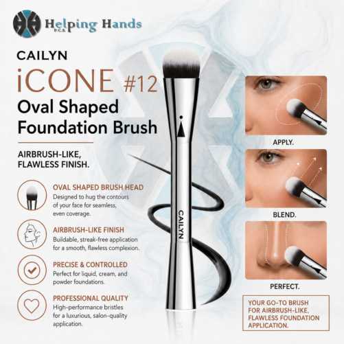 Cailyn iCONE #12 Oval Shaped Foundation Brush - Airbrush-Like, Flawless Finish