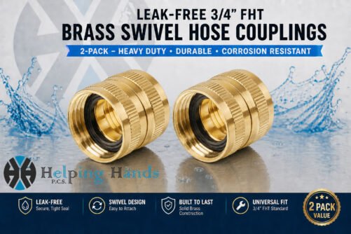 2 Pack ProLine Heavy Duty Leak-Free 3/4 FHT Brass Swivel Female Hose Adapter