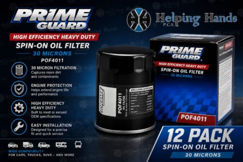 12 Prime Guard POF4011 High Efficiency Heavy Duty Spin-On Oil Filter 30 Microns