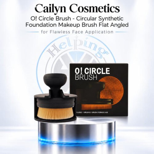 Cailyn O! Circle Brush - Circular Synthetic Foundation Makeup Brush Flat Angled