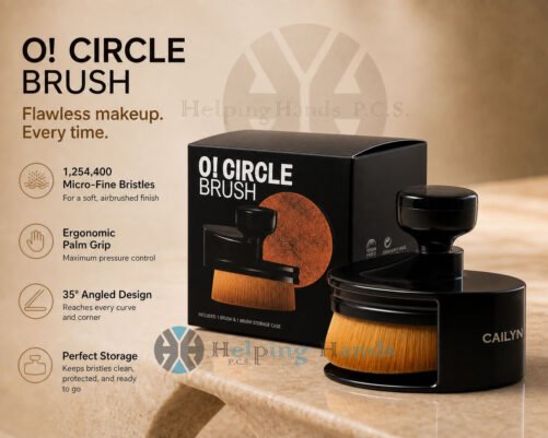 Cailyn O! Circle Brush - Circular Synthetic Foundation Makeup Brush Flat Angled