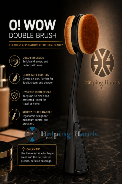 Cailyn O! WOW Double Brush - 1 Brush & 1 Brush Cap - Double sided Makeup Brush