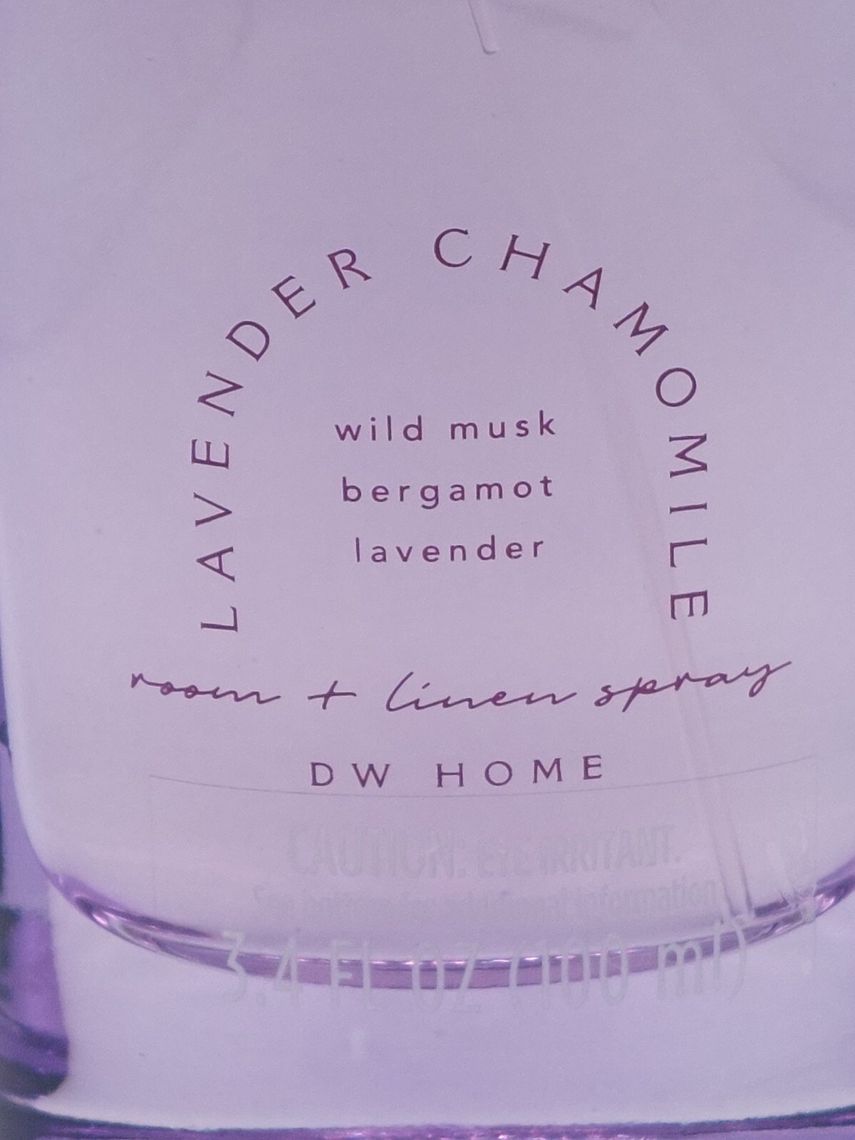 DW Home Glass LAVENDER & CHAMOMILE Long Lasting Scented Room & Linen Spray 3.4oz - Image 2