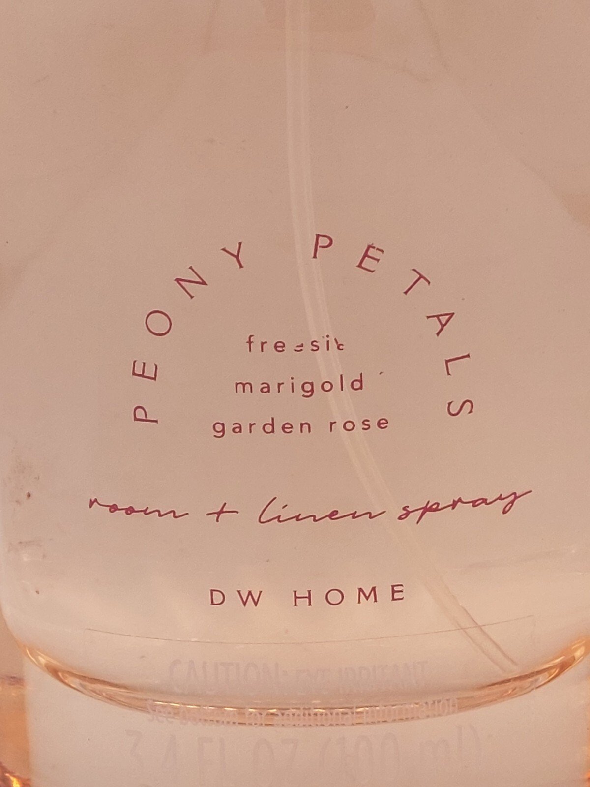 DW Home Glass PEONY PETALS Long Lasting Scented Room & Linen Spray 3.4oz - Image 3