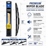Heavy Duty All Weather Conventional - J-Hook, Bayonet, Pin - Wiper Blade 16 Inch