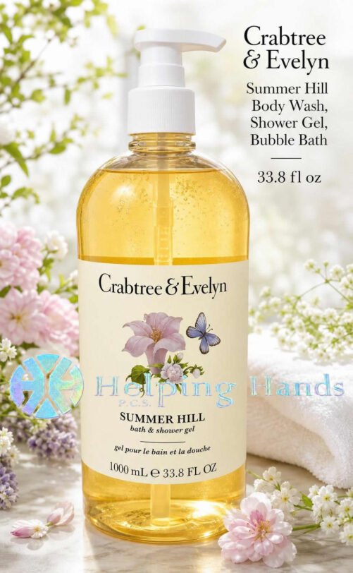 Large Crabtree & Evelyn Summer Hill Body Wash, Shower Gel Bubble Bath 33.8 fl oz