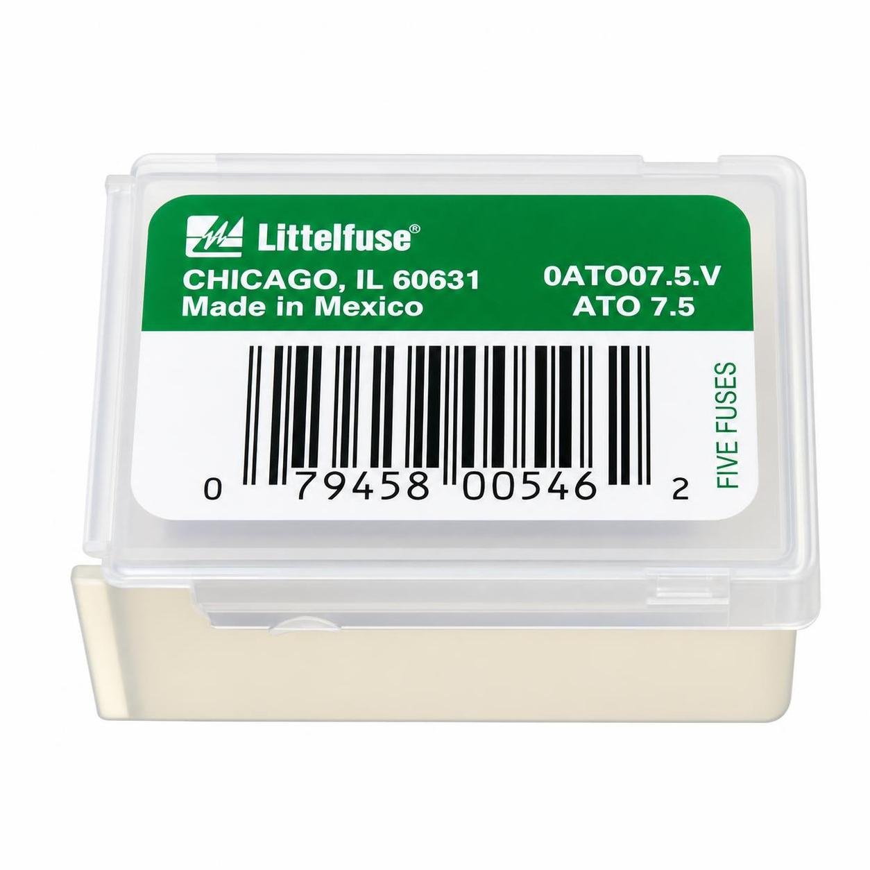 5 Pack Littelfuse 0ATO07.5V 32VAC/VDC BLADE Automotive Fuse - Image 4