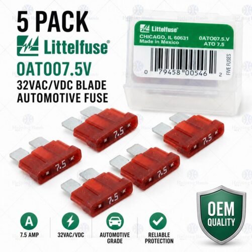 5 Pack Littelfuse 0ATO07.5V 32VAC/VDC BLADE Automotive Fuse