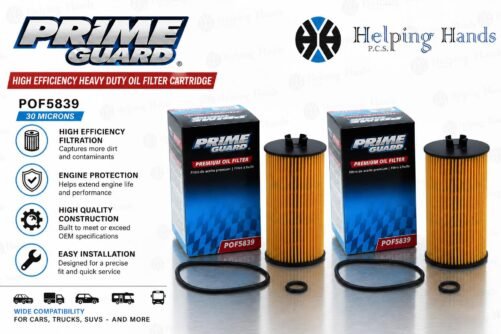 2 Prime Guard POF5839 High Efficiency Heavy Duty Oil Filter Cartridge 30 Microns